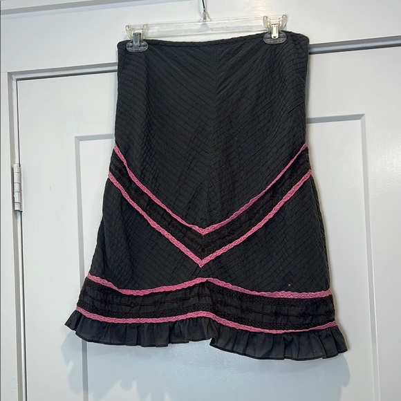 Free People dark grey and Pink Women's Skirt fully lined size 4. - Picture 1 of 9